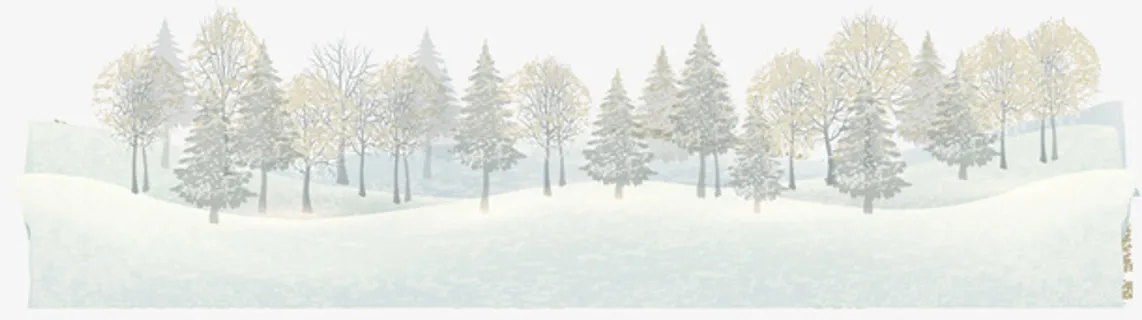 冰天雪地绿色圣诞树免抠 冰天雪地绿色圣诞树免抠