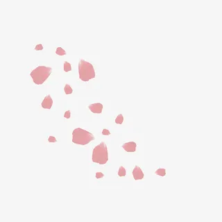 七夕情人节玫瑰花瓣免抠