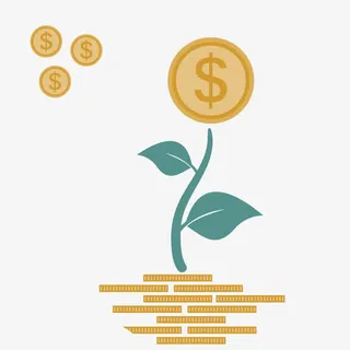 矢量摇钱树免抠