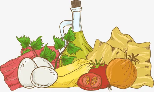 矢量图做菜的食材免抠