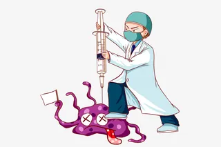 抗击疫情手绘医生护士口罩人物素材免抠