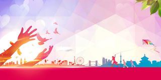 传递正能量汇聚爱心背景模板高清