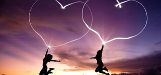 紫色浪漫唯美幸福情侣淘宝背景图高清