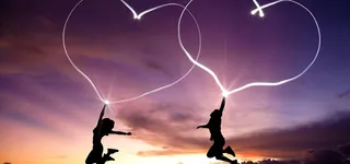 紫色浪漫唯美幸福情侣淘宝背景图高清