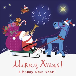 圣诞节插画海报免抠