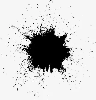 黑色中国风水墨免抠