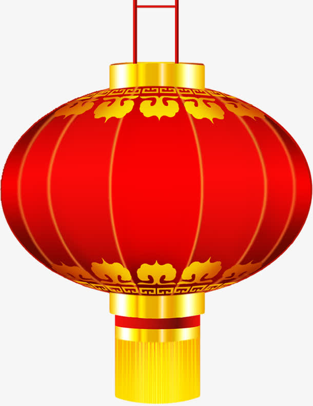 红色灯笼元旦快乐素材免抠