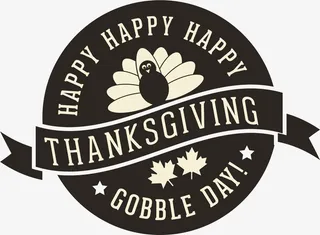 感恩节印章免抠