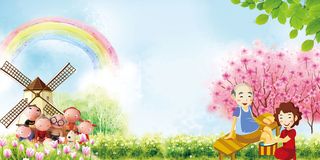 简约爱心关爱老人背景高清