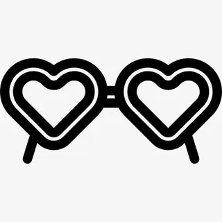 心形眼镜图标免抠