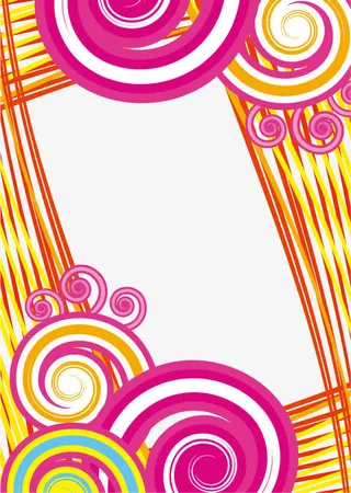 彩色装饰圆圈免抠