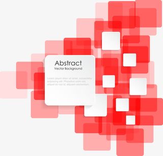 矢量红色方块免抠