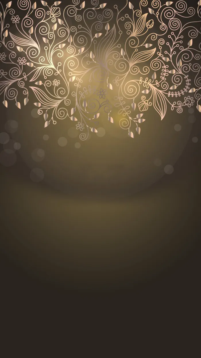 金色花纹底纹H5背景高清