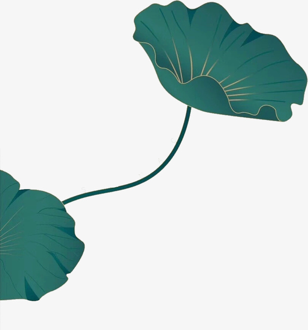 夏日荷叶元素免抠