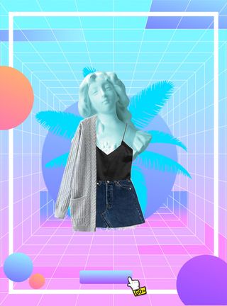 蒸汽波故障风海报背景高清