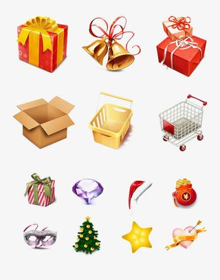 购买新年礼物免抠
