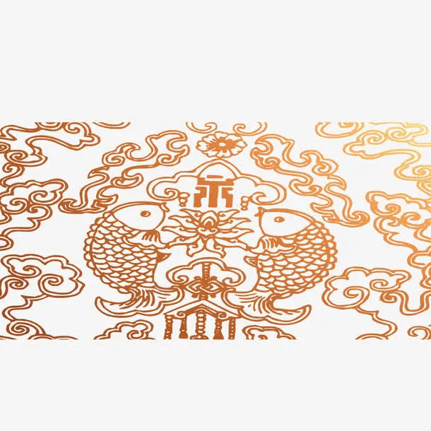 中国风中国结花纹免抠