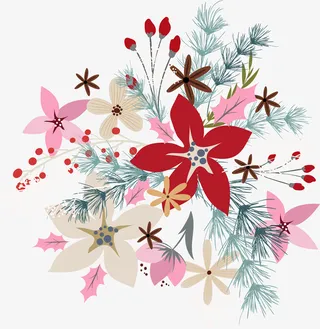 粉色浪漫花朵免抠