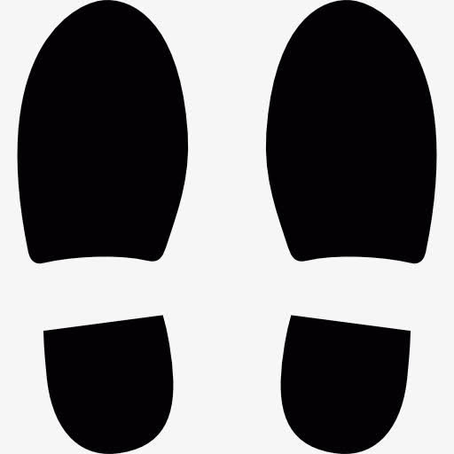 左、右鞋的脚印图标免抠