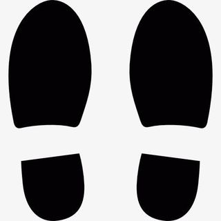 左、右鞋的脚印图标免抠