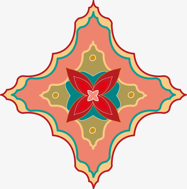 民族风情拼花图案免抠