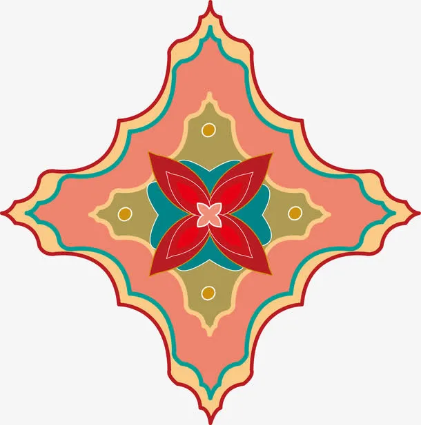 民族风情拼花图案免抠