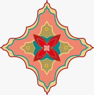 民族风情拼花图案免抠