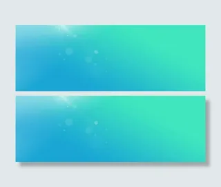 蓝绿色渐变光效海报免抠