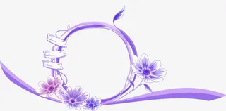 紫色圆形边框，免抠