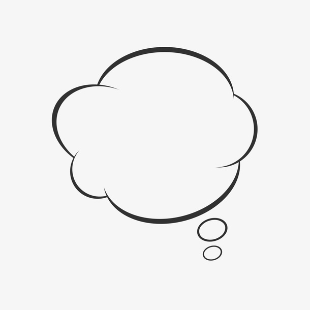 云团卡通对话框装饰免抠