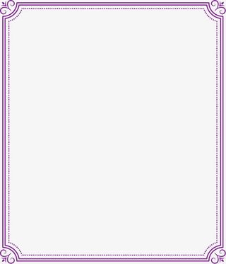 卡通紫色边框免抠