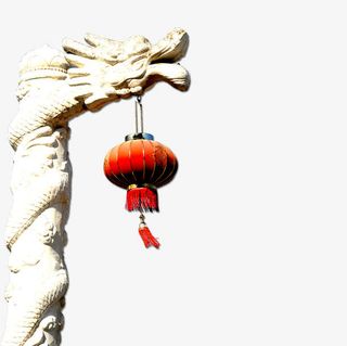 龙和灯笼免抠