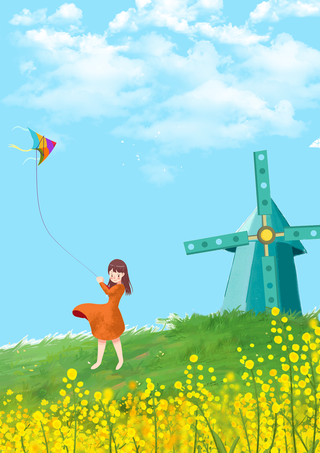 春分，春游，放风筝，高清