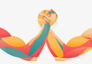 卡通矢量扳手腕免抠