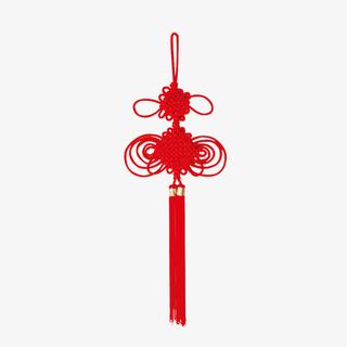 红色悬挂中国结新年元素免抠