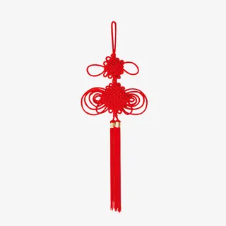 红色悬挂中国结新年元素免抠