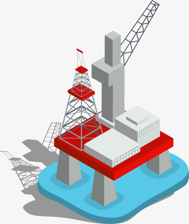 石油海洋开采免抠