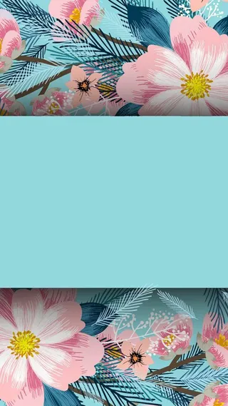 清新手绘花朵H5背景高清