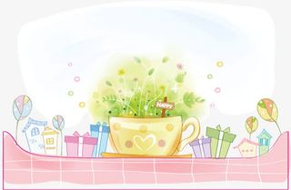手绘 卡通 小清新 装饰背景图