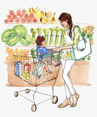 超市购物免抠