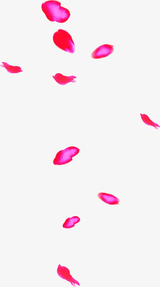 情人节浪漫花瓣飘零图片免抠