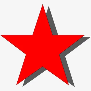 红色五角星免抠