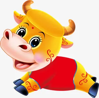 Q版卡通牛年装饰元素免抠