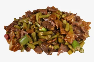 酸豆角炒酸辣鸡杂免抠