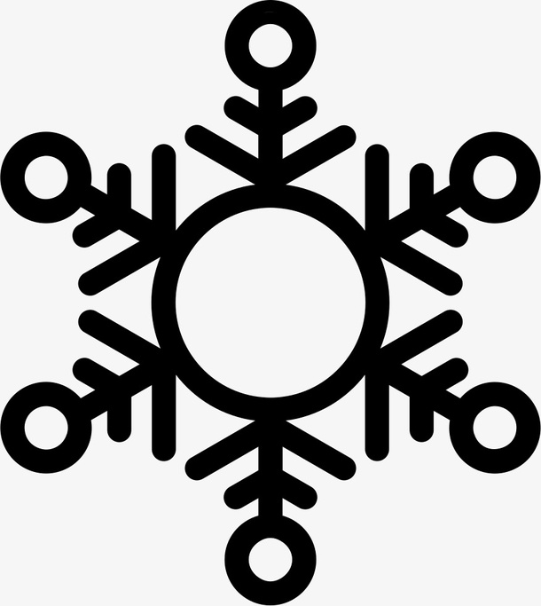 堆成元素雪花免抠