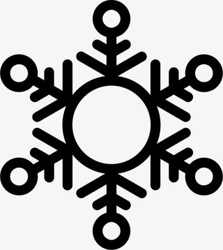 堆成元素雪花免抠