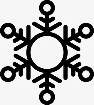 堆成元素雪花免抠