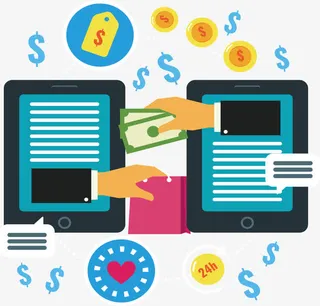 网上购物交易流程免抠