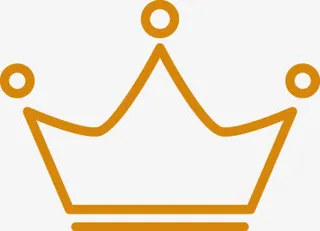 黄色皇冠卡通设计免抠