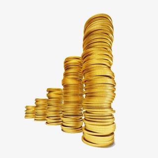 硬币递增图表免抠